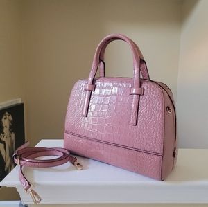 KATE SPADE CROC PURSE IN DUSTY PINK